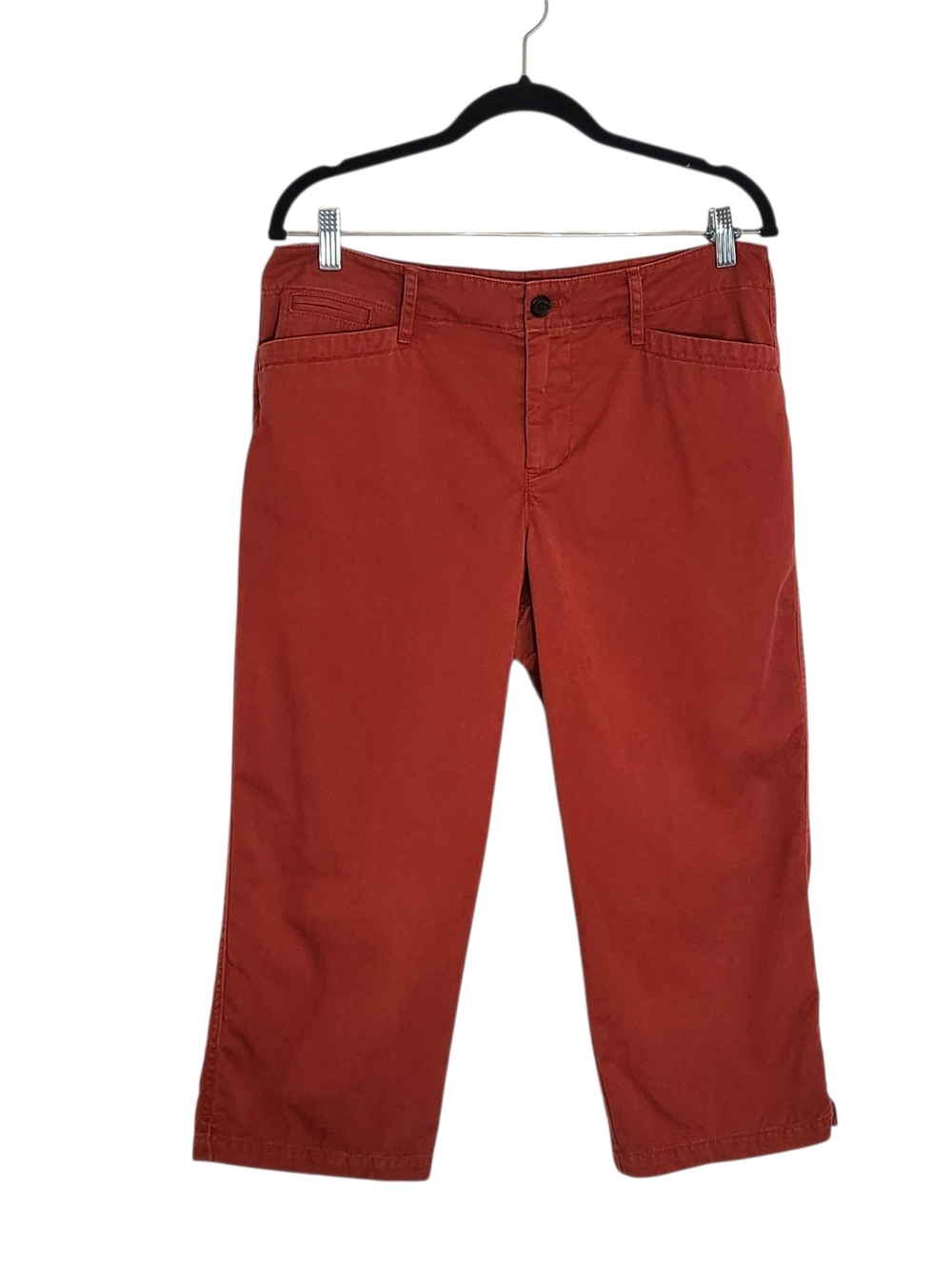 Lauren Ralph Lauren Red Cotton Capri Pants Faded Preppy Size 10